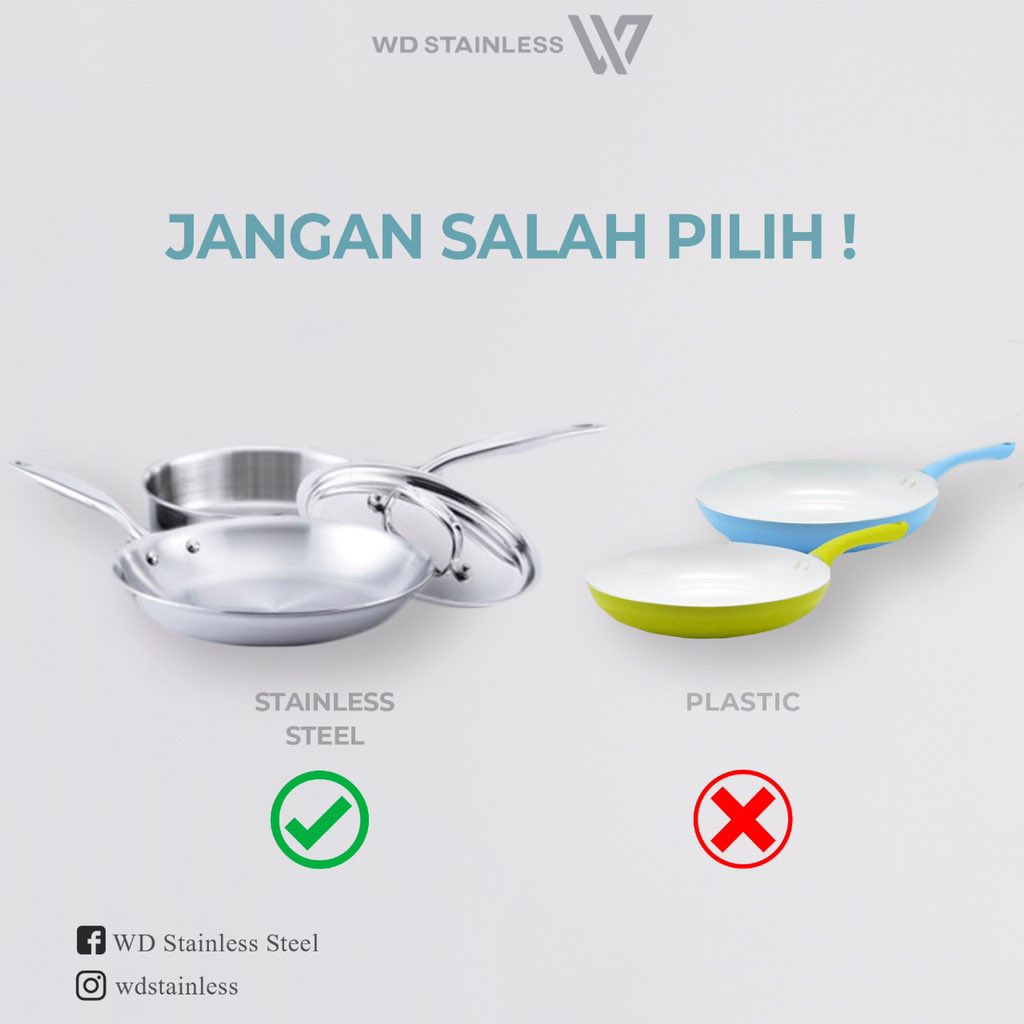 wdstainless's tweet image. Jangan salah pilih peralatan masak kalian ya. 
⠀
 #stainlesssteel #stainlesscookware #homecooking #cooking #kitchenware #cookware #kitchen #kitchendesign #homechef #chefindonesia #masakan #peralatandapur #cookingware #homecookware