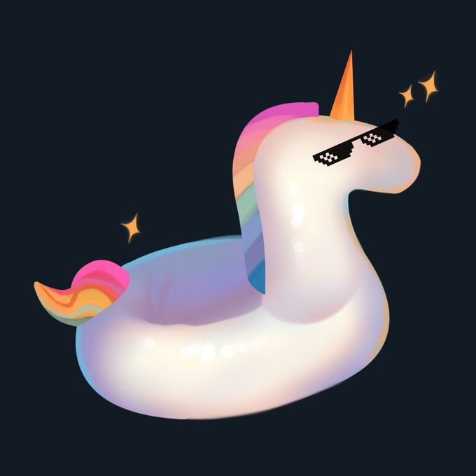 見て❗✨💍✨
可愛いの描けた🕶️🦄✨ 