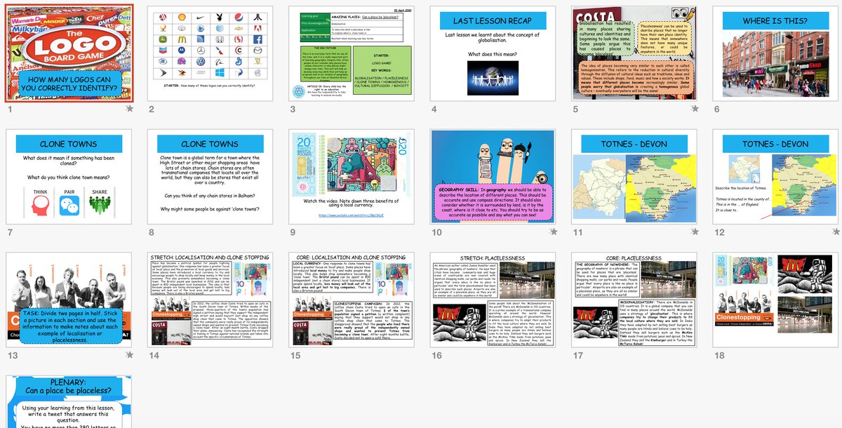 We start Y7 #geography students with this unit on place. Needs tweaking for next year, but students, parents + teachers loved it. A different take on introducing students to geography and making sense of place. drive.google.com/drive/folders/… #geographyteacher #curriculumplanning
