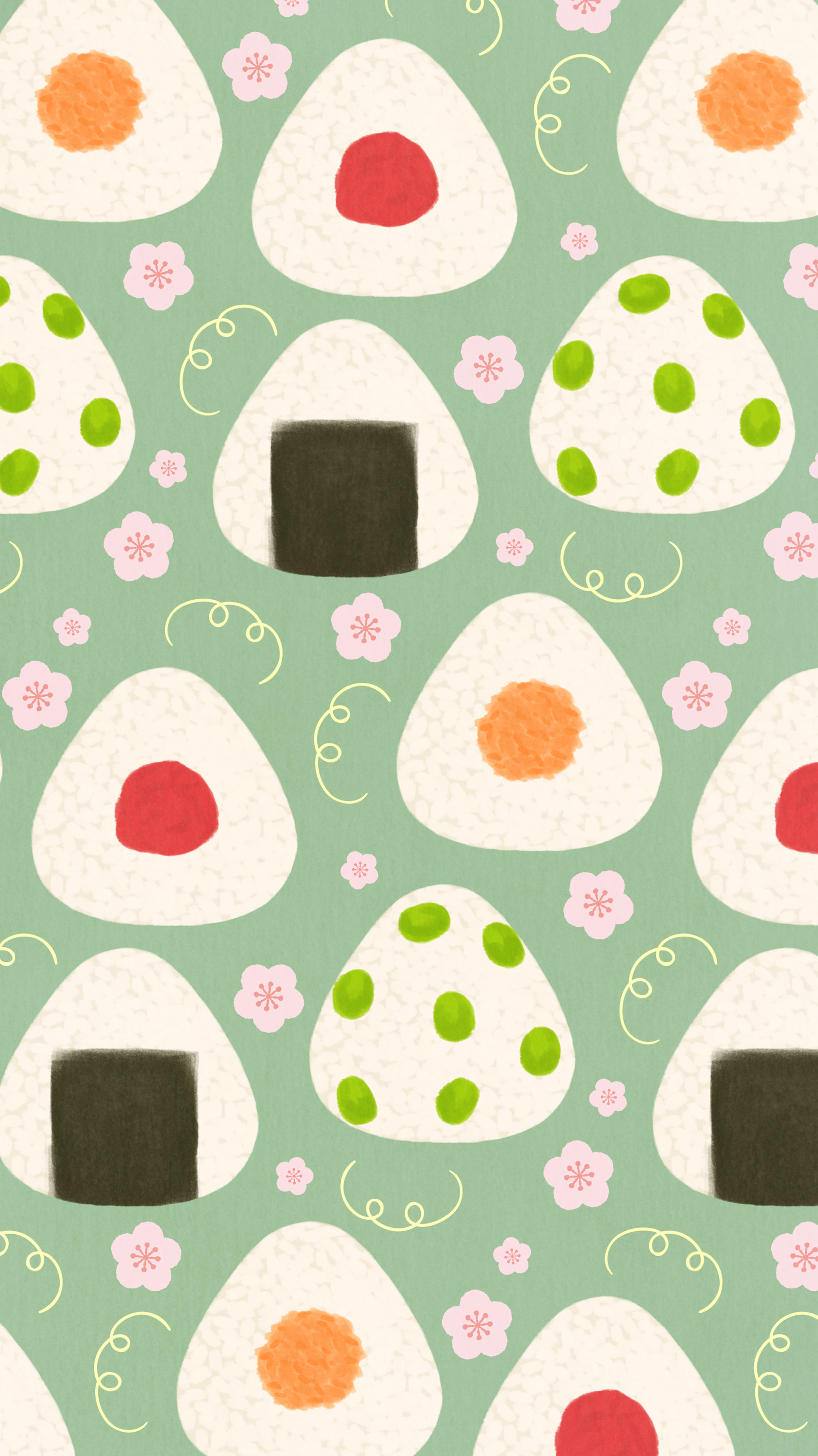 Omiyu おにぎりな壁紙 Illust Illustration 壁紙 イラスト Iphone壁紙 おにぎり 食べ物 Onigiri Riceball T Co 5s8byjimva Twitter