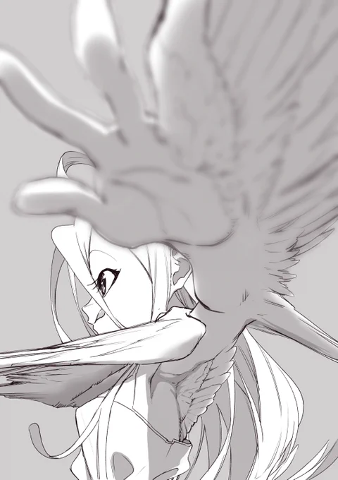 #絵描き繫がれ 
カラスちゃん@捕食少女さん(@Karasu_Chan1204)からいただきました。
ありがとうございます!
ちょっと進化した身体を持つ人類のカラダの仕組みを絵で考察中。
文章はこっち(https://t.co/zQGpBY5gss)
本命は漫画、どうも! 
