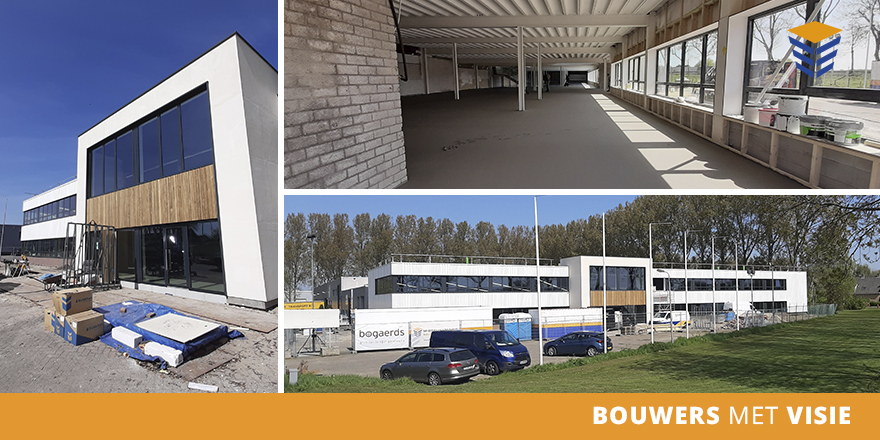 MW_Bouw's tweet photo. Op dit moment wordt het pand van Kogros-Sport &amp; Fashion en Kogros-tegels in Numansdorp gerenoveerd. Het pand wordt voorzien van o.a. nieuwe gevelbekleding, kozijnen en dakbedekking, zodat het weer voldoet als volwaardig gebouw. Het ontwerp is gemaakt door Bogaerds architecten. https://t.co/8kgcGBmE3f