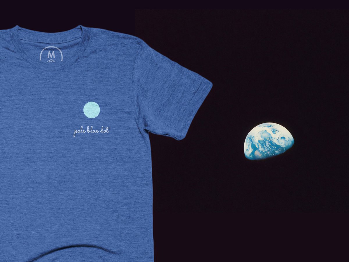 New minimalist t-shirt design to celebrate #EarthDay2020  - Available on Cotton Bureau in Indigo, Black, Royal blue and Metal grey - grab yours here: cottonbureau.com/products/pale-…
