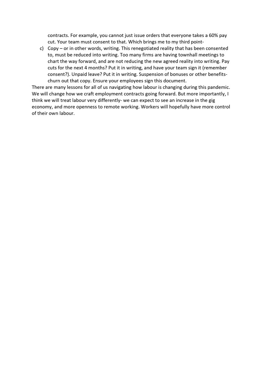 How can companies better navigate their changing employment needs during this #covid19 pandemic? Our co-founding partner, <a href="/roselinenjogu/">Roseline Kathure Njogu, CBS 🇰🇪</a>, shares her thoughts in this article. #employmentlaw #workfromhome #labourlaw #employeerights #responsibleleadership