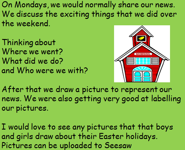 Room5Cronans's tweet photo. What did you do during the Easter holidays? https://t.co/74D6SsJAMt