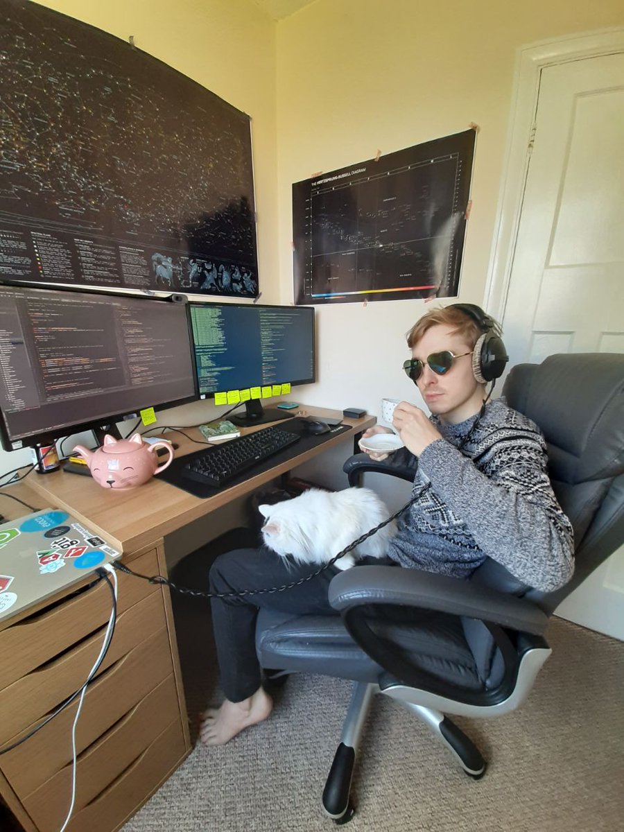 The Lampada team have settled well into working from home, and are entering our 5th week away from the office.  Here's Jack Brogan, one of our Developers looking very content with his new set up! #wfh #lampada