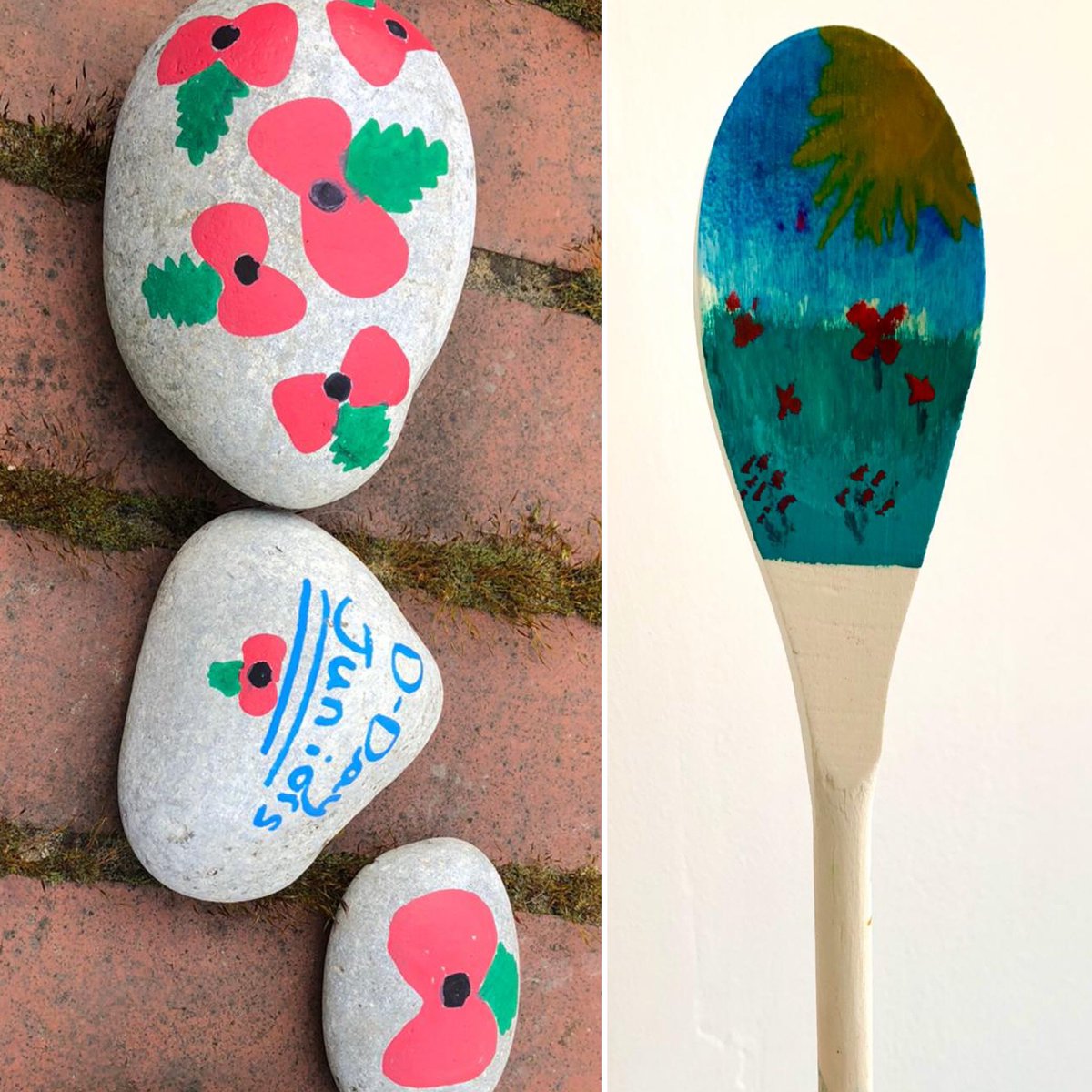 ddayjuniors's tweet photo. The theme for our #PositivePosts this week is Arts & Crafts π¨ Our #Juniors have been very creative, showing different ways of putting a smile on peoples faces. #JuniorAlice & #JuniorPenelope have created #PaintedStones and Spoons to reflect positive messages for everyone! https://t.co/4MF23PaiYc