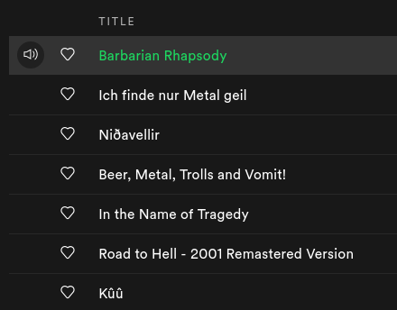 ausserfriese's tweet photo. Ich bin einigermaßen stolz auf meine hart erarbeitete Vorschlagsliste auf @SpotifyDE. Listen and behold my  „Discover Weekly“ 🤘 #metal https://t.co/61Qp46zRx3