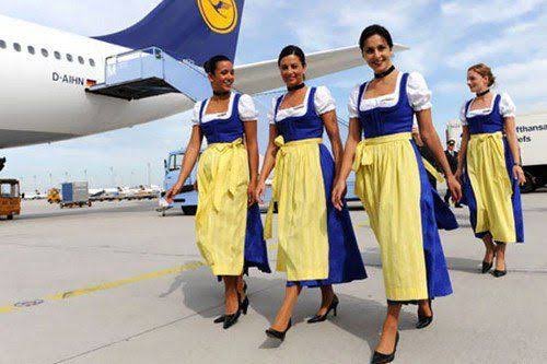 ビッグ割引 ルフトハンザドイツ航空 航空機 かわいい! CA制服