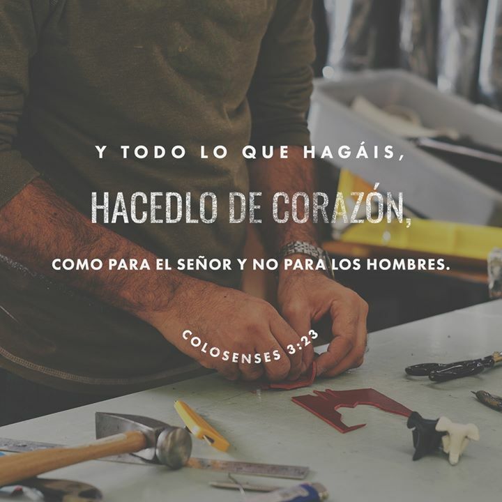 GlobalRadio_FM's tweet photo. Y todo lo que hagáis, hacedlo de corazón, como para el Señor y no para los hombres; sabiendo que del Señor recibiréis la recompensa de la herencia, porque a Cristo el Señor servís (Colosenses 3:23-24) https://t.co/1SCNcx9Vqn
