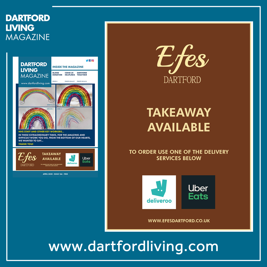 Fancy a break from the cooking tonight? Efes Dartford are still offering their delicious food via takeaway. Just visit one of the delivery services listed on the advert to order. 

issuu.com/dartfordliving…

#dartfordliving #dartfordbusiness #dartfordcommunity <a href="/EfesDartford/">Efes Turkish Restaurant (Dartford)</a>