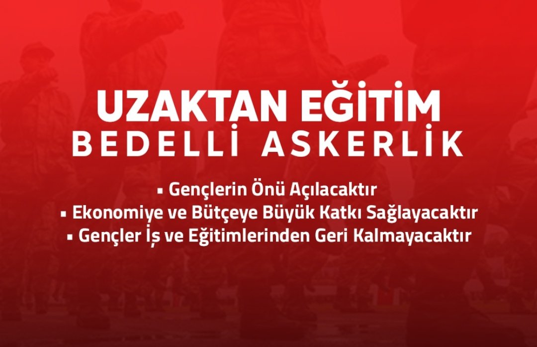 #BüyükTürkiyeGüçlüLider Gençlerin Mağduriyetine Reis Karşılıksız kalmayacaktır

 BedelliUzaktan EğitimOlsun