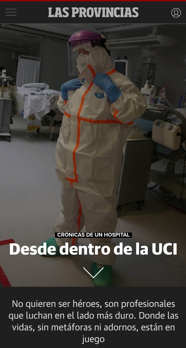 🏥🔻No os perdáis este reportaje hecho desde el♥️ de la UCI/REA  Unidad de Enfermedades Infecciosas del <a href="/HospitalLaFe/">HospitalLaFe</a>

🙌Gracias <a href="/txemarodriguez/">Txema Rodriguez</a>
 <a href="/lasprovincias/">LAS PROVINCIAS</a> x este relato lleno de sentimientos, profesionalidad, valentía y Cuidados
#CadaPersonaSumaLaFe

lasprovincias.es/comunitat/hosp…