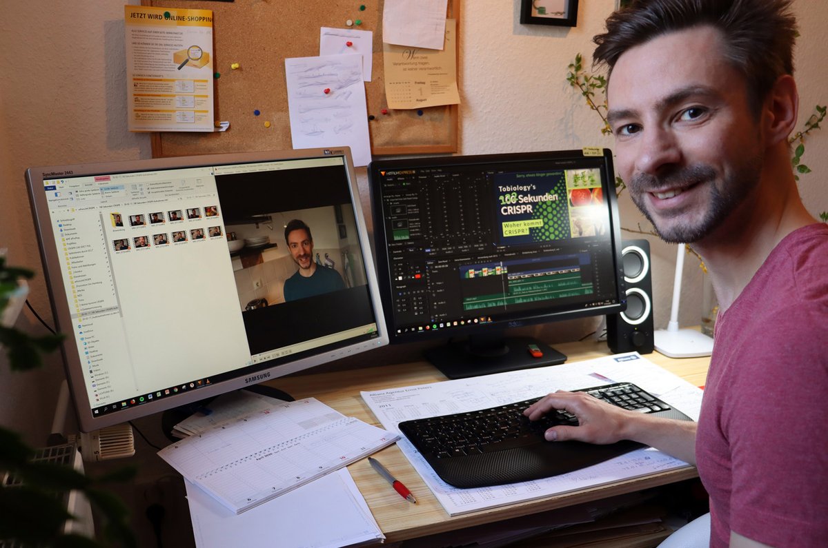 Woche 6 im #Thünen-#Corona-Modus: Forstgenetiker @Tobiology nutzt die Zeit im #HomeOffice für ein 7-teiliges Erklär-#Video über #Genom-Editierung mit #CRISPR/Cas. Titel: „100 Sekunden CRISPR“. Die Videos gehören zum Projekt <a href="/erforschtCRISPR/">erforschtCRISPR</a> des @BMBF_Bund.
Danke ❤️
