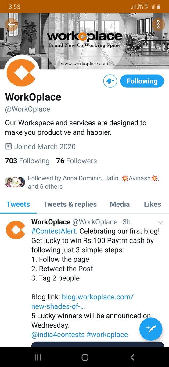 sengodan4's tweet photo. @WorkOplace @india4contests Done Team
#workoplace @WorkOplace
Friends Join
@selvi36774663 @Chhayadhamecha @fotokiran @mysterioussu @Nitish_nix @Sanjiv_34 @prashantDocean @PritiNivoriya @BhavikaRajaswan @Chhayadhamecha @fotokiran @mysterioussu @Nitish_nix @Sanjiv_34 @prashantDocean @PritiNivoriya https://t.co/BhgBf1kLY7