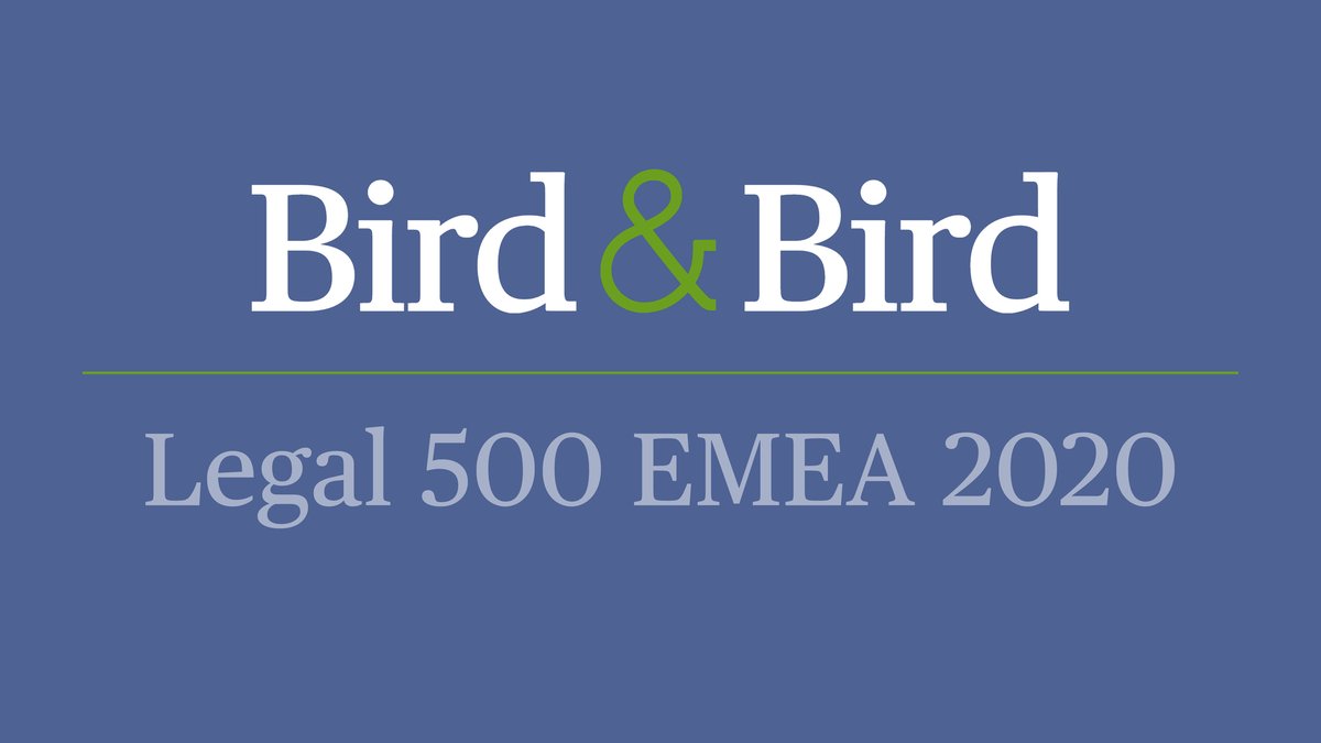 We are delighted to announce another great set of results in Legal 500 EMEA 2020. You can find our full results here (please use the drop-down menu on the left to select the office): 2bird.ly/2XRrw8u