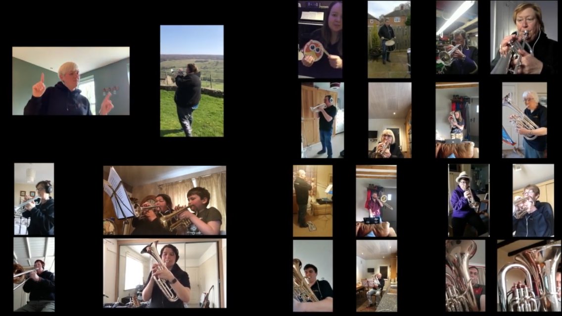 FranWhitCoop's tweet photo. If you need some joy in your Monday, watch this video of the @LeyburnBand playing 500 Miles while social distancing. Absolutely magical! 😭📯🎺✨https://t.co/oLj7q8HZtm https://t.co/1WqClq8p1h