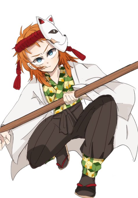 ゴケさんがTwitterに投稿した錆兎(鬼滅の刃)のイラスト。