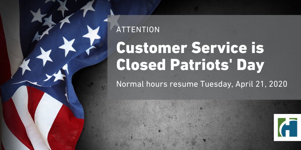 Massachusetts Health Connector On Twitter Holiday Alert The Health Connector Customer Service Center Is Closed Monday April 20 2020 In Observance Of The Patriots Day Holiday Normal Business Hours Resume Tuesday April
