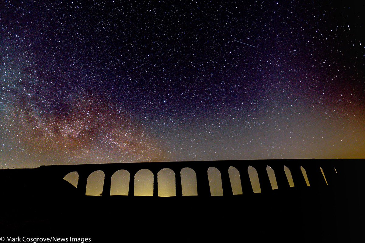 A meteor from the Lyrid shower passes over Ribblehead Viaduct as they Milky Way comes  into view

#ribbleheadviaduct #northyorkshire #meteor #lyrid #nightphotography #nightsky #milkyway #milkywaychasers #canonuk