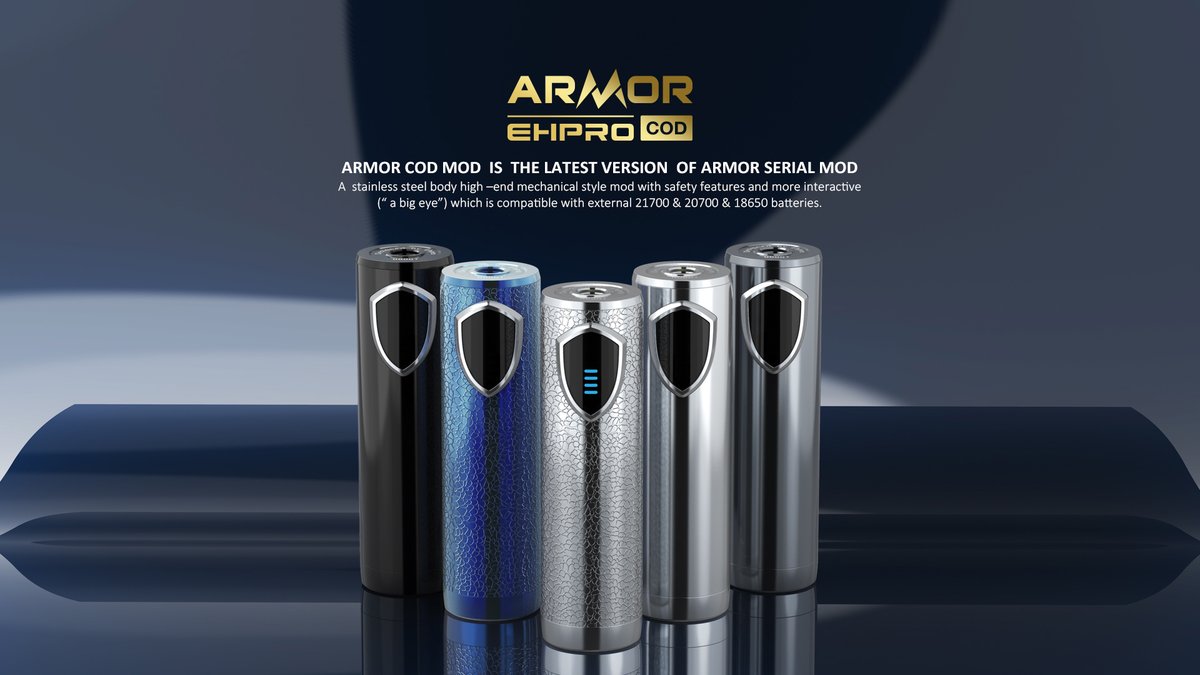 Sourcemore_Ecig's tweet image. Ehpro Armor COD Semi-Mech Mod

✨ Compatible with 18650/20700/21700 cells
✨ Adopt Shield design button
✨ Support 0.1ohm coil resistance
✨ Utilize adjustable wattage
✨ Provide multiple protections

sourcemore.com/ehpro-armor-co…

#sourcemore #Ehpro #ArmorCOD #mechmod #vapemod #vaping