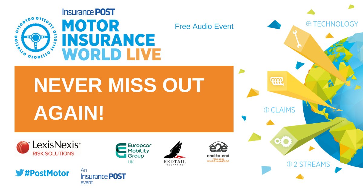 Insurance_Post's tweet photo. Thanks again to everyone who tuned into Motor Insurance World Live. Our session on how the motor insurance industry is reacting to covid-19 was a particular highlight! If you were unable to attend, you can listen on-demand here: https://t.co/h7GyYXguyL #PostMotor https://t.co/hK29HrjkUy