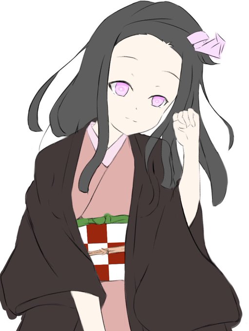 ユウさんがTwitterに投稿した竈門禰豆子(鬼滅の刃)のイラスト。