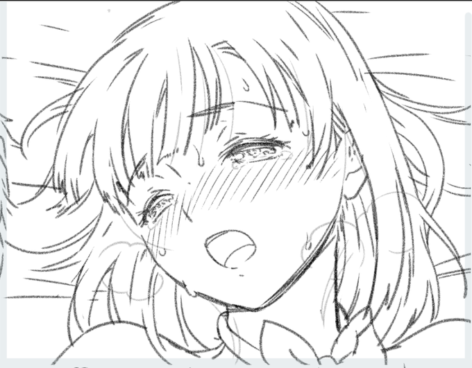 今日は下書き、進まなかった、あああ、😭本当絡みのシーンは難しい💦 