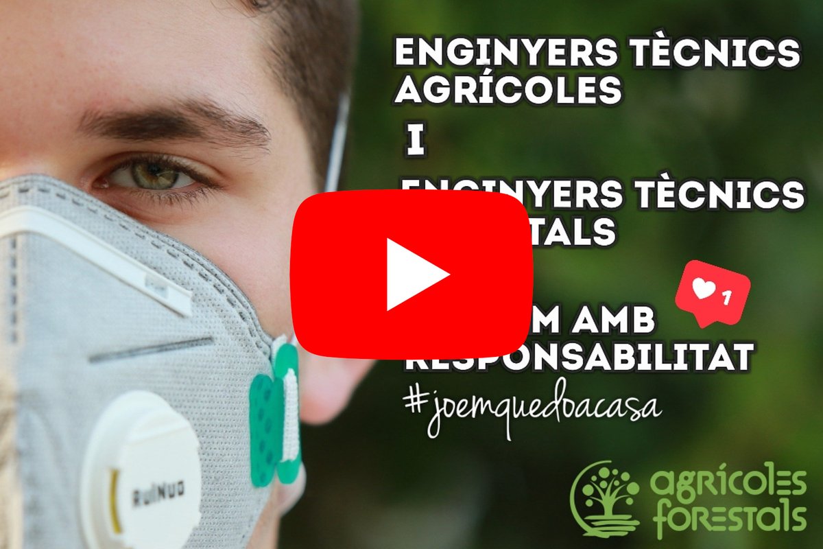 Enginyers_AgrícolesForestals (@cetaf_cat) on Twitter photo 📽️"Actuem amb responsabilitat", campanya impulsada pel <a href="/CETAF_Cat/">Enginyers_AgrícolesForestals</a> per posar en valor la tasca dels Enginyers Agrícoles i Enginyers Forestals i conscienciar-nos de la responsabilitat que tenim tots en aquests moments #quedatacasa🏠 #actuemambresponsabilitat
youtu.be/w4bjplXVc0M 📽️"Actuem amb responsabilitat", campanya impulsada pel <a href="/CETAF_Cat/">Enginyers_AgrícolesForestals</a> per posar en valor la tasca dels Enginyers Agrícoles i Enginyers Forestals i conscienciar-nos de la responsabilitat que tenim tots en aquests moments #quedatacasa🏠 #actuemambresponsabilitat
youtu.be/w4bjplXVc0M