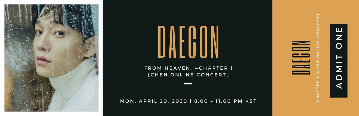 e_xiu_only's tweet photo. #DAECON Self-Print tickets for you all! Enjoy! 🌻#ChenOnlineConcert @weareoneEXO #CHEN 

[Front part, back part in reply below] https://t.co/2YL2RtkoVm