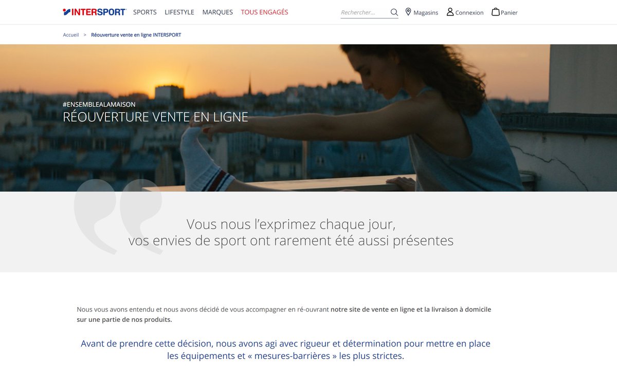 matpellet's tweet photo. C'est reparti !
Le site @Intersport_FR est à nouveau ouvert !
Merci à toutes les équipes d'avoir pris le temps de préparer cette relance dans les meilleures conditions. Merci aux Adhérents, aux magasins, aux équipes de la Centrale &amp; de nos entrepôts de permettre cette reprise👏💪 https://t.co/JcDYwwzWhB