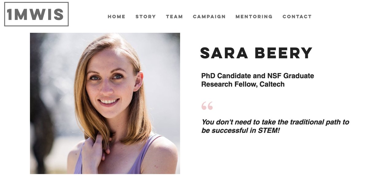 THREAD 5/51Say hey to Sara Beery - a  #PhD & NSF graduate research fellow at Caltech looking into machine learning & computer vision for use in ecology & biodiversity. Oh & she was a professional ballerina! What can't she do?Ft & thx  @sarameghanbeery  http://www.1mwis.com/profiles/sara-beery