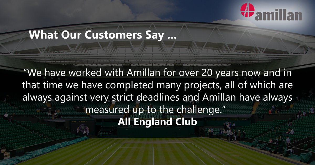 Here at #Amillan, we place our #relationships with our customers at the heart of what we do, remaining #committed to providing the same high-level of service.

Read more about the work we do with our customers: amillan.co.uk/case-studies/

#whatourcustomerssay #yourbusinesspartner