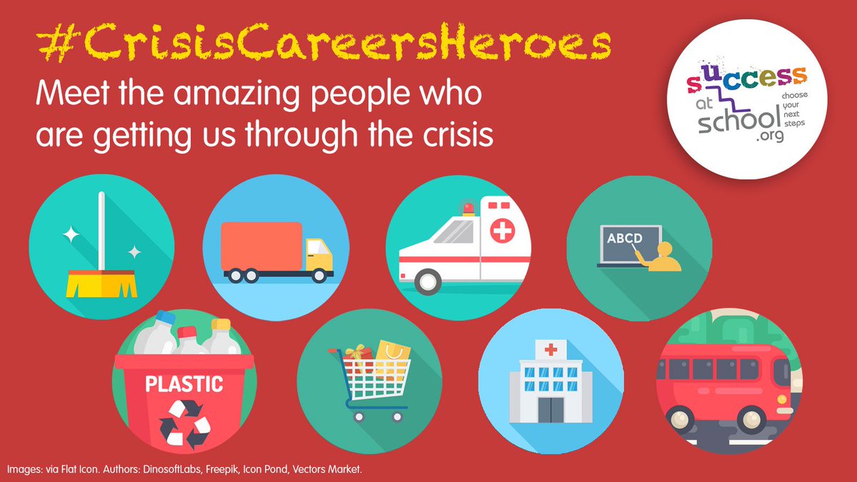 successatschool's tweet photo. All this week, we will be sharing interviews, information and articles about the amazing #CrisisCareersHeroes who are getting us through this difficult time.

Tweet on the hashtag if you want to highlight a role we've missed.

Get started here:

https://t.co/Y0G79quaVt https://t.co/LYEtgp9gNe
