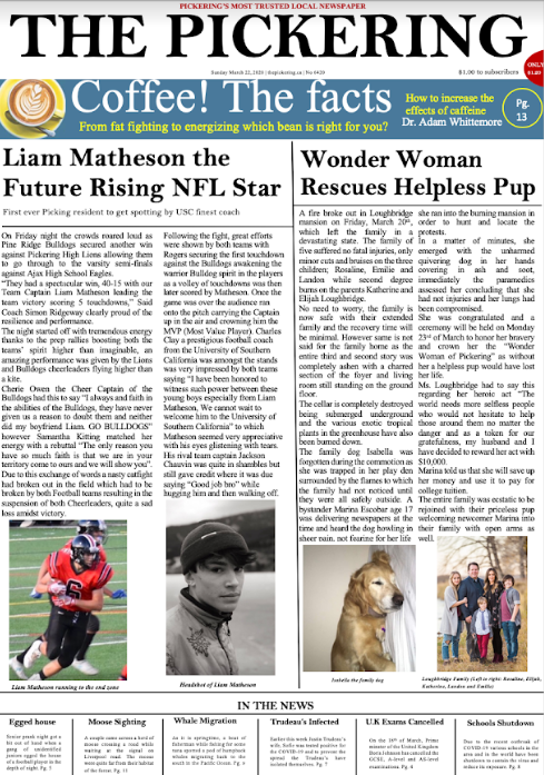 JCD_MediaS's tweet photo. #JCDyear12 got creative last week and produced their own newspaper front pages &amp; double page spreads! #JCDmedia #JCDhomelearning #InThisTogetherDubai https://t.co/7ZxLEOZMx6