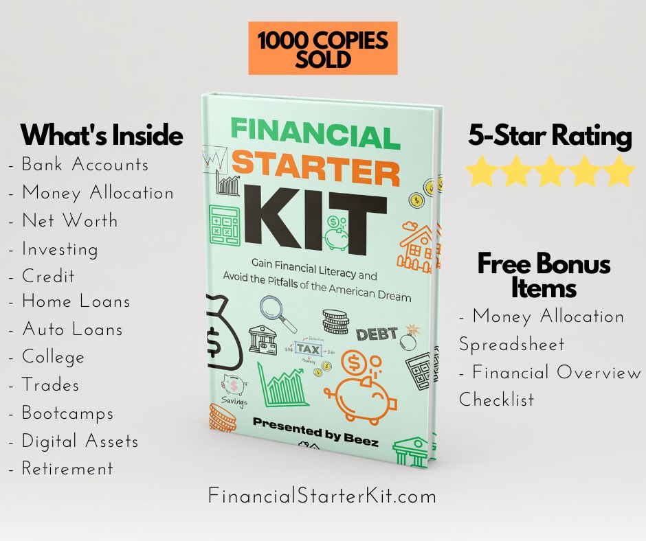 If you want to learn about financial literacy and how to make saving/investing easy .Check out my book Financial Starter Kit  http://FinancialStarterKit.com 