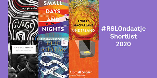 RSLiterature's tweet photo. Congratulations to our #RSLOndaatje Shortlist 2020
Surge – Jay Bernard
Small Days and Nights – Tishani Doshi
Underland – @RobGMacfarlane
A Portable Paradise – @rrobinson72
10 Minutes 38 Seconds in This Strange World – @Elif_Safak
A Small Silence – Jumoke Verissimo https://t.co/3odGkbALM0