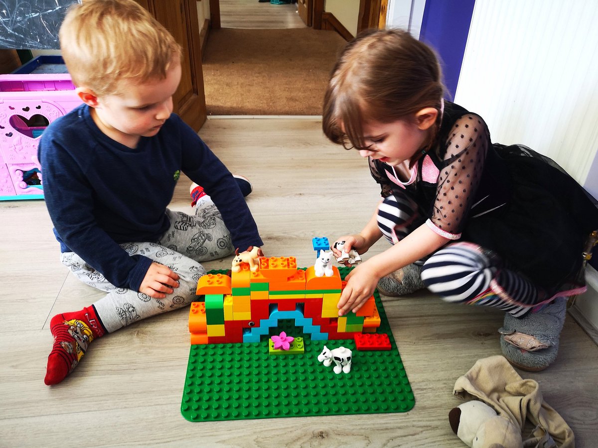 rboyd1138's tweet photo. @BoghallN #LetsBuildTogether
Here's Ella-Mae and Ben's efforts 🌈 😍both loving the twitter challenges, thanks! 

@linzi_mclean @cassieboydx @Amzilou28 https://t.co/H4vScCEyay