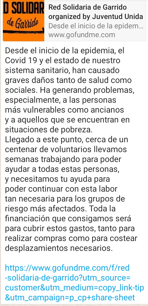 JUSalamanca11's tweet photo. https://t.co/BbWCckHra1

☝️☝️☝️Puedes hacer tú aportación en el este enlace.

Ayúdanos a seguir ayudando.

Defiende tu barrio, defiende tu gente. 

Se agradece la difusión. https://t.co/hr86clWziI