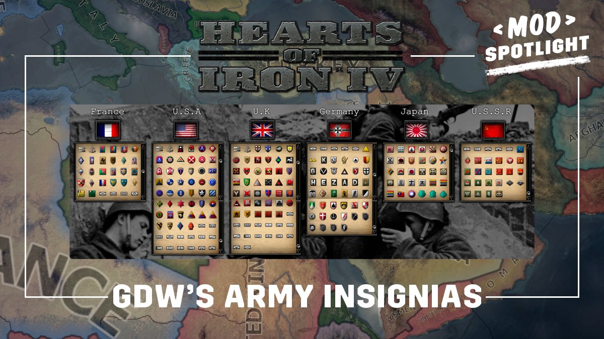 Hearts Of Iron It S Mod Monday If You Want All Of Your Armies To Have Unique Insignia Then Gdw S Army Insignias Is For You It Adds A Variety Of Extra