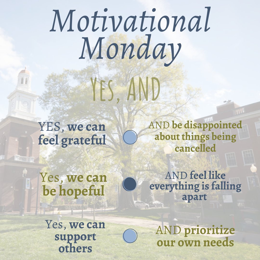 coarumw's tweet photo. Happy Motivational Monday and last week of classes! With everything going on right now, it is hard to stay positive all the time, and that's OK. It is all about finding a healthy balance #UMWishome https://t.co/WXCrD45glc