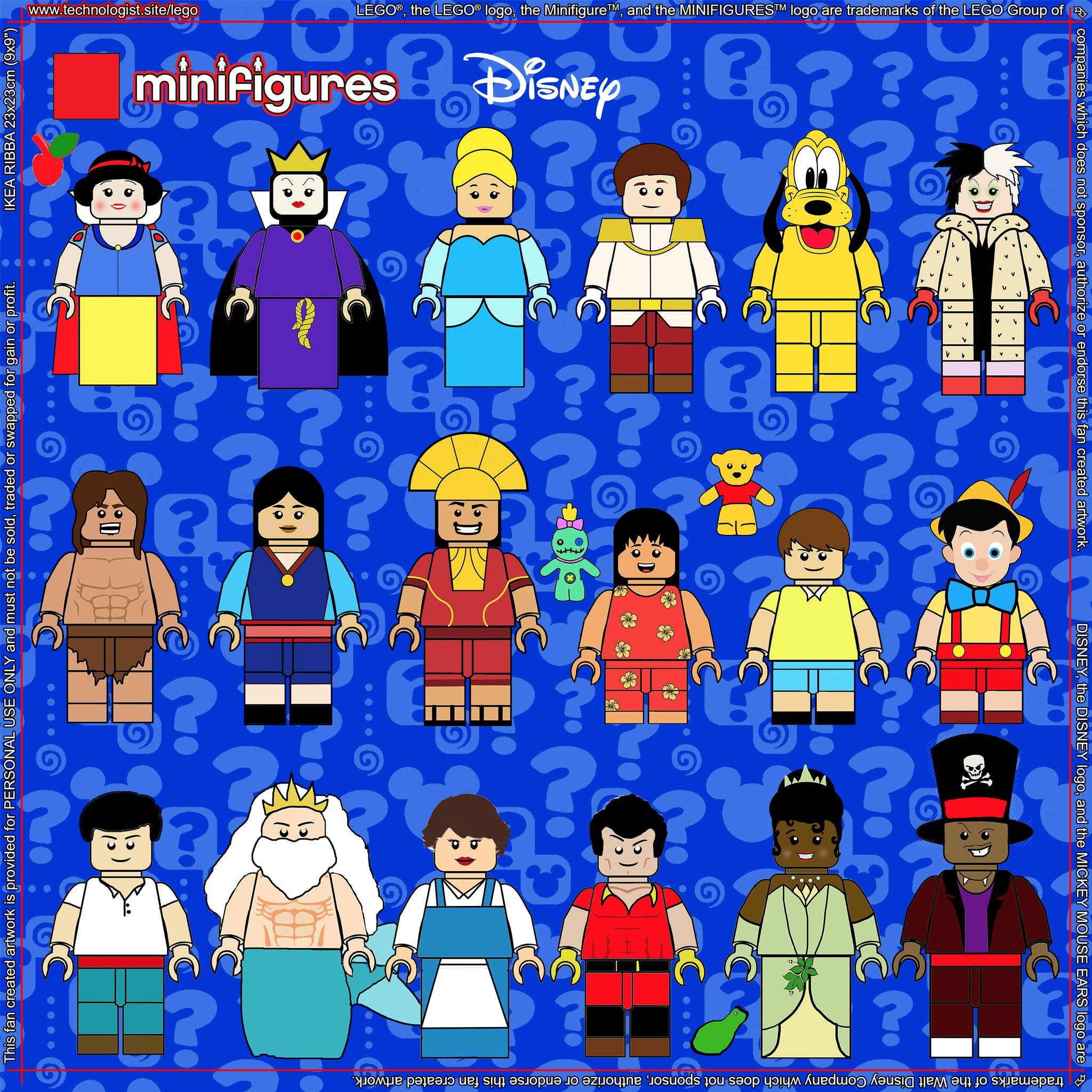 Lego minifigures disney series 3 hotsell