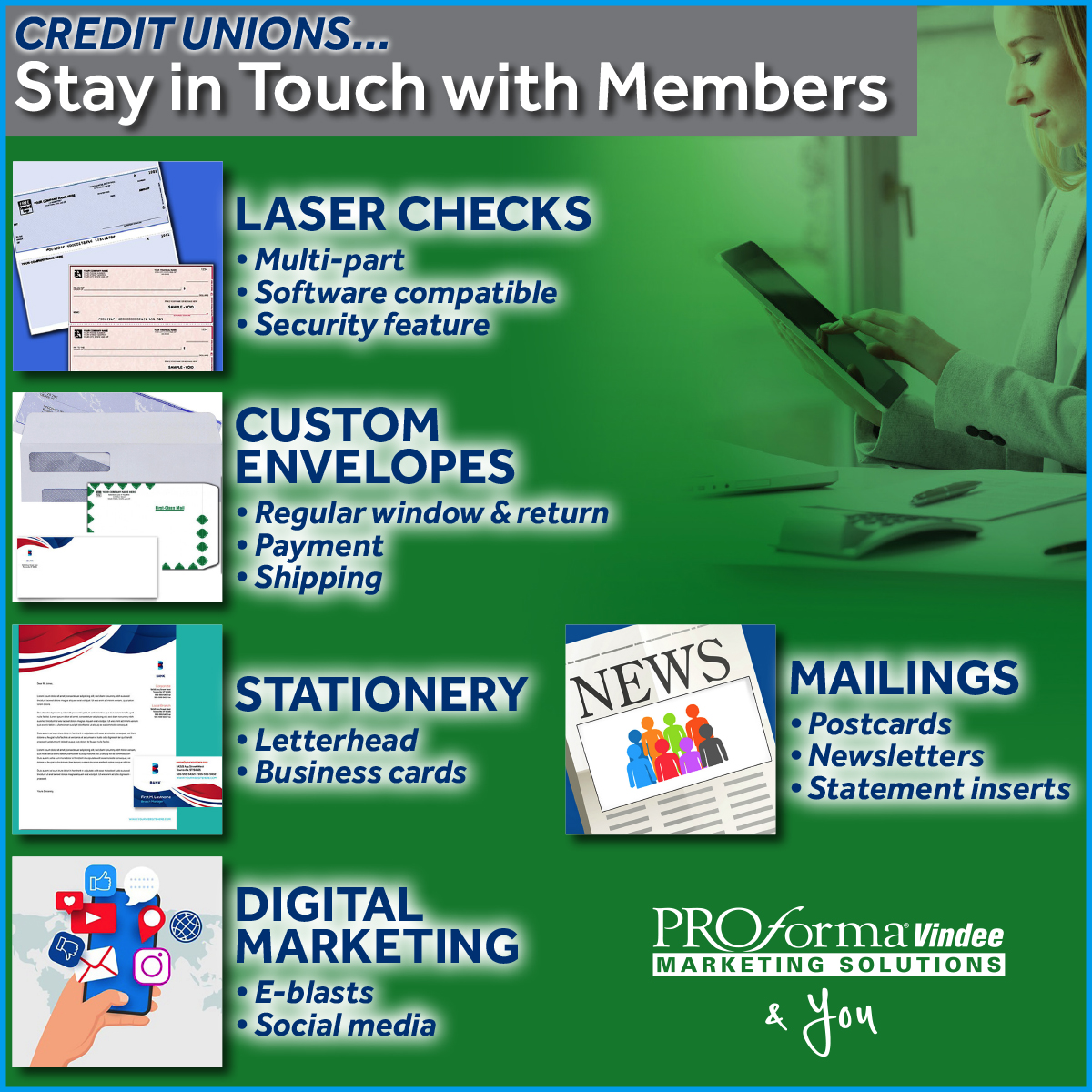 ProformaVindee's tweet photo. Stay in touch. To order these or additional products or services: 610-630-2114 or susan.smiley@proforma.com #creditunions #stayhome #stayintouch #digitalmarketing #stationery #supplies #stayconnected #marketing #proformavindee #graphicdesign #printing https://t.co/xw8E2lLL8Z