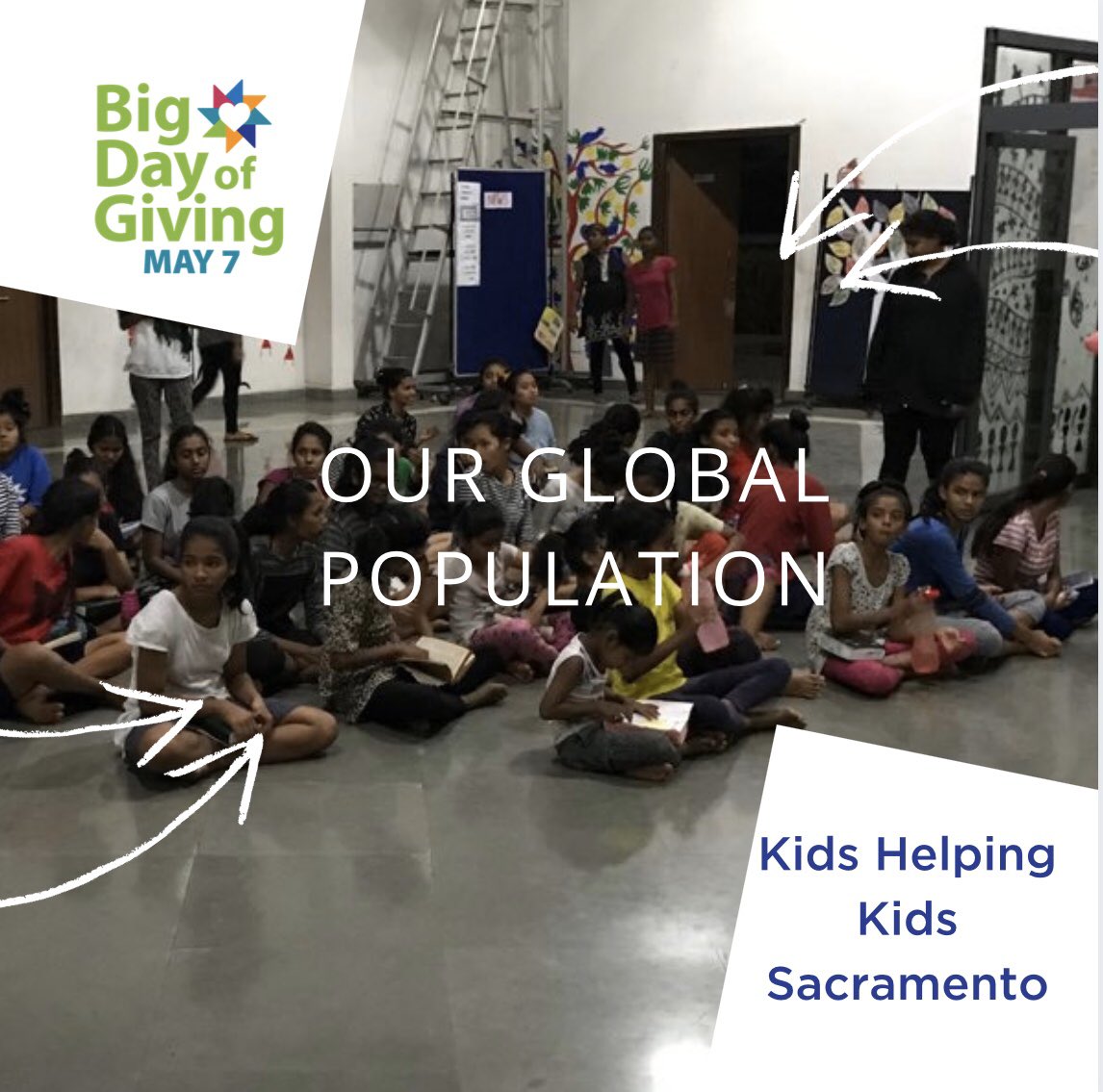 Join Kids Helping Kids on May 7th for the Big Day of Giving to “Zoom Some Good” and fight against human trafficking in Mumbai, India.