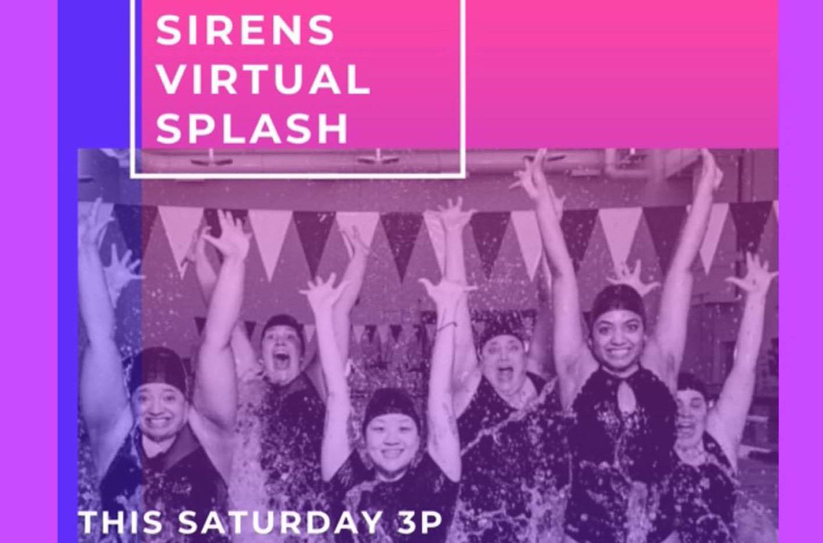 Wear your swimsuit in your living room! Join us at 3pm Sat., May 16 for a Virtual SIREN Splash. bit.ly/MayVirtualSpla…
