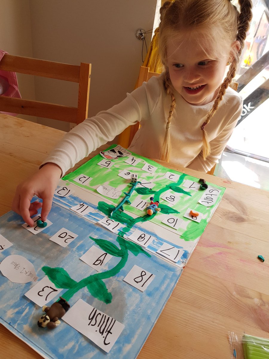 Lilah's had lots of fun making this 'jack and the beanstalk' board game 🎲 @Astley_Primary <a href="/astley_primaryk/">Astley Primary Kangaroos</a>