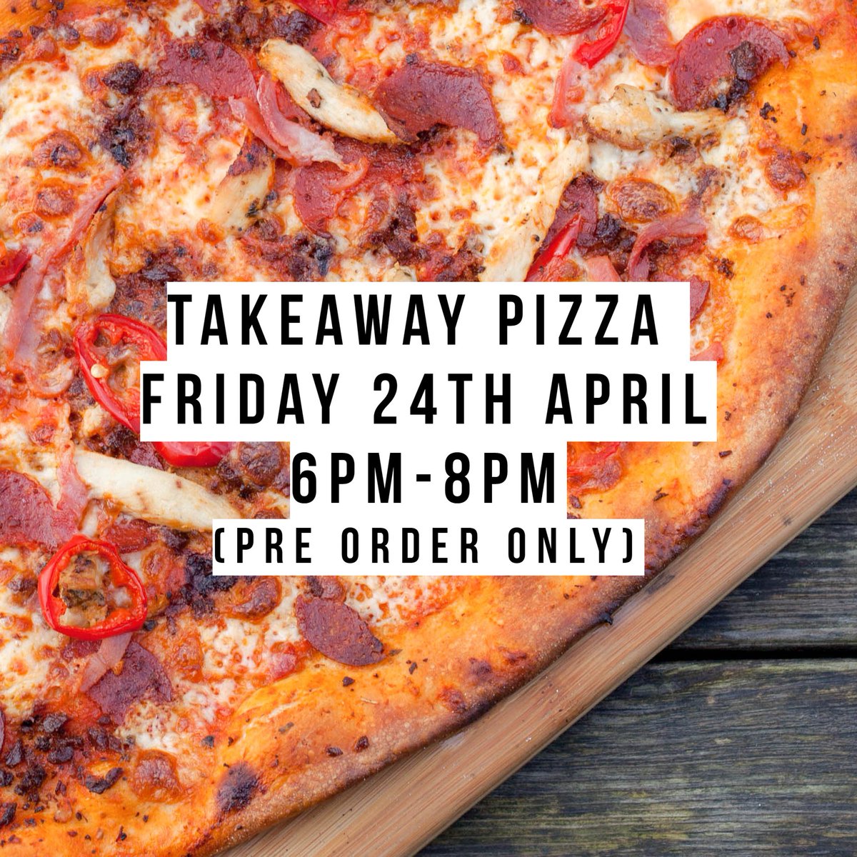 whitehartduff's tweet photo. 🍕WE ARE TAKING PRE-ORDERS FOR TAKEAWAY PIZZA🍕

Call us before Friday on 01332 841141 to place your order. The pick up time is Friday between 6pm-8pm. More information  👉 https://t.co/EvklpwKEDB

@duffieldlife @VisitDerby @vpdd @DuffieldParCoun https://t.co/cV6HjAaIuq