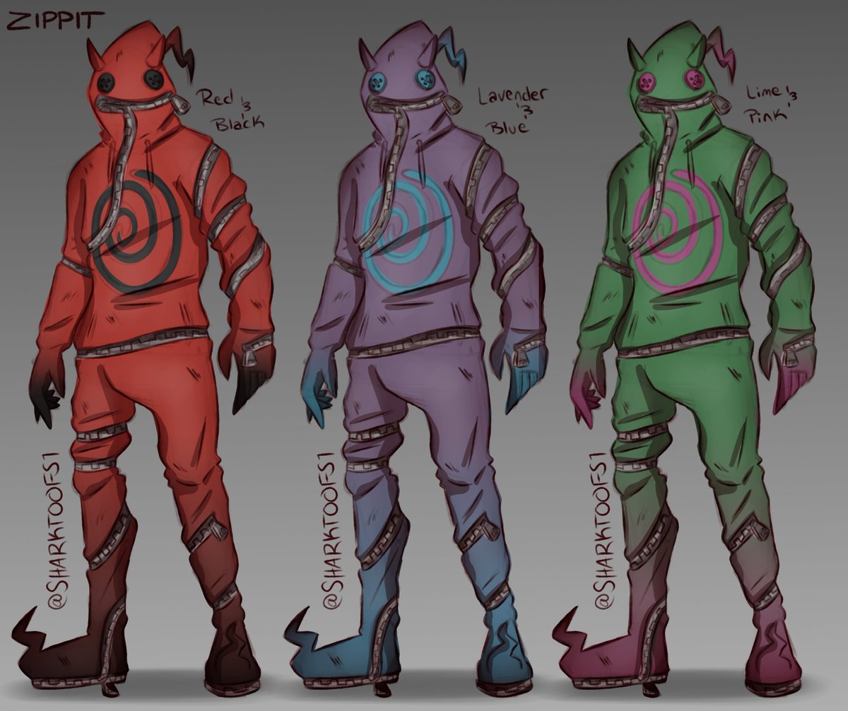 sharktoofs1's tweet image. Hey everyone!

I felt like I really missed an opportunity to make Zippit creepy so I redesigned him a bit last night. I went ahead and added a few color variations and some options for what he can look like unzipped.