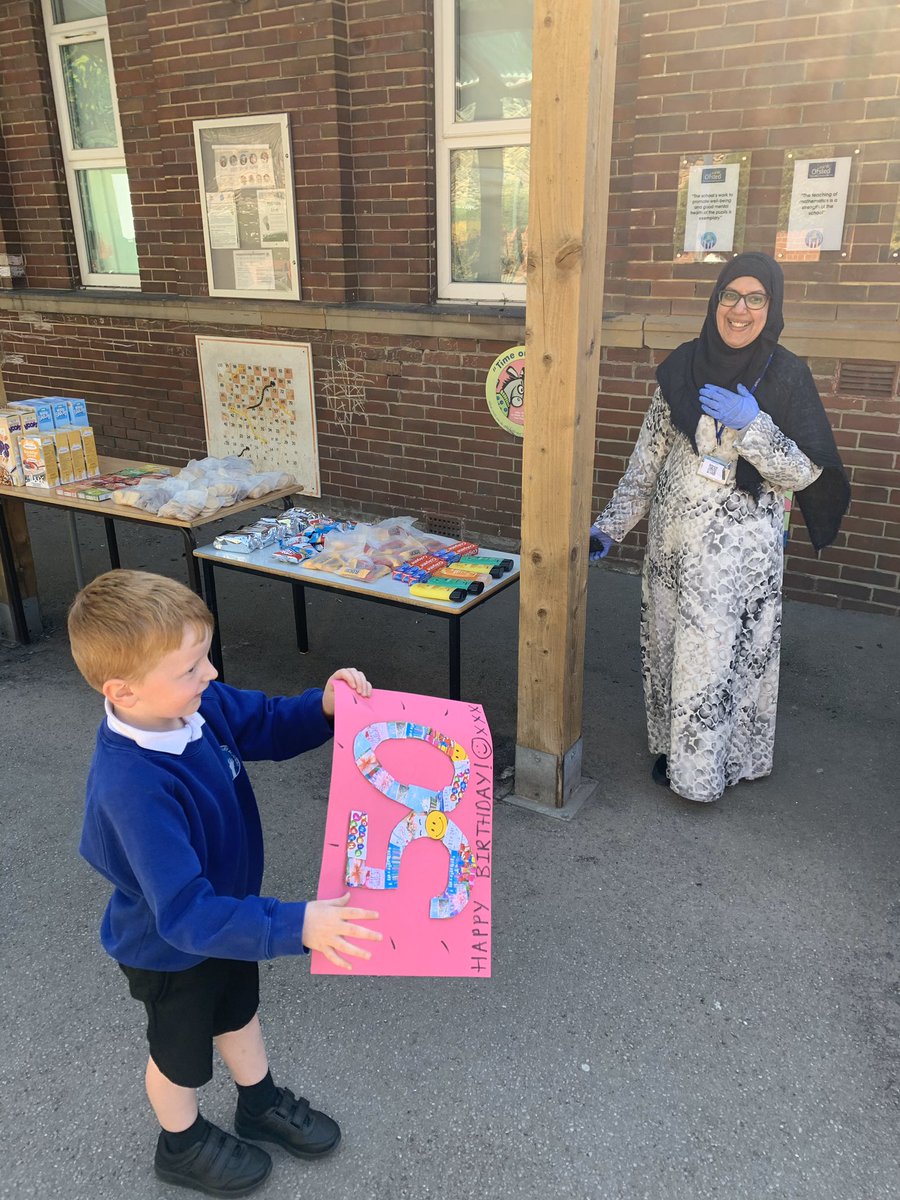 BoothroydAcad's tweet photo. Suprising a wonderful member of staff who volunteered at our community free food table for her birthday- congratulations x #support #community #grsteful https://t.co/CL1rxcb9ej
