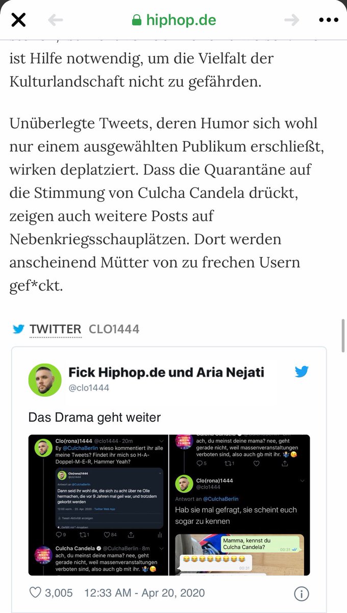 clo1444's tweet photo. So viel Drama zur Zeit... https://t.co/iQR7KukcGy
